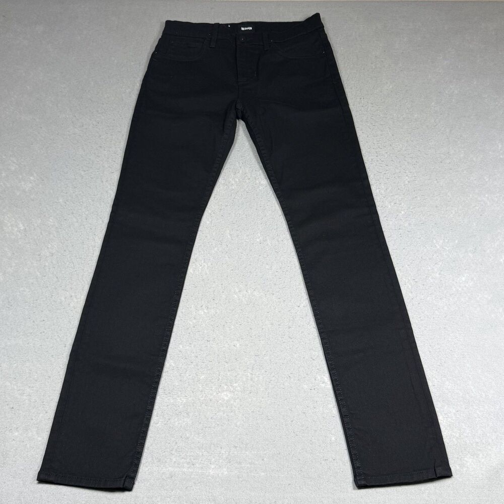 Hudson Jeans Mens Size 30 Black Ace Skinny Dark Wash  Denim Stretch Inseam 32